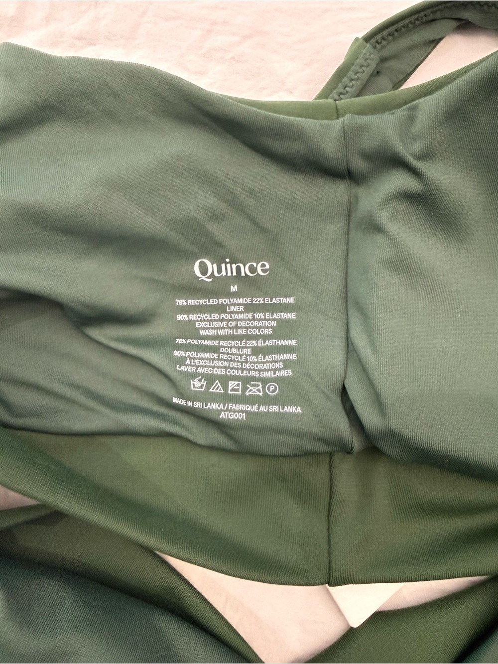 Quince Dark Green Scoop Bikini Set new - Picture 3 of 5